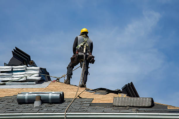 Professional Gutter Installation technician working in Lynco, WV